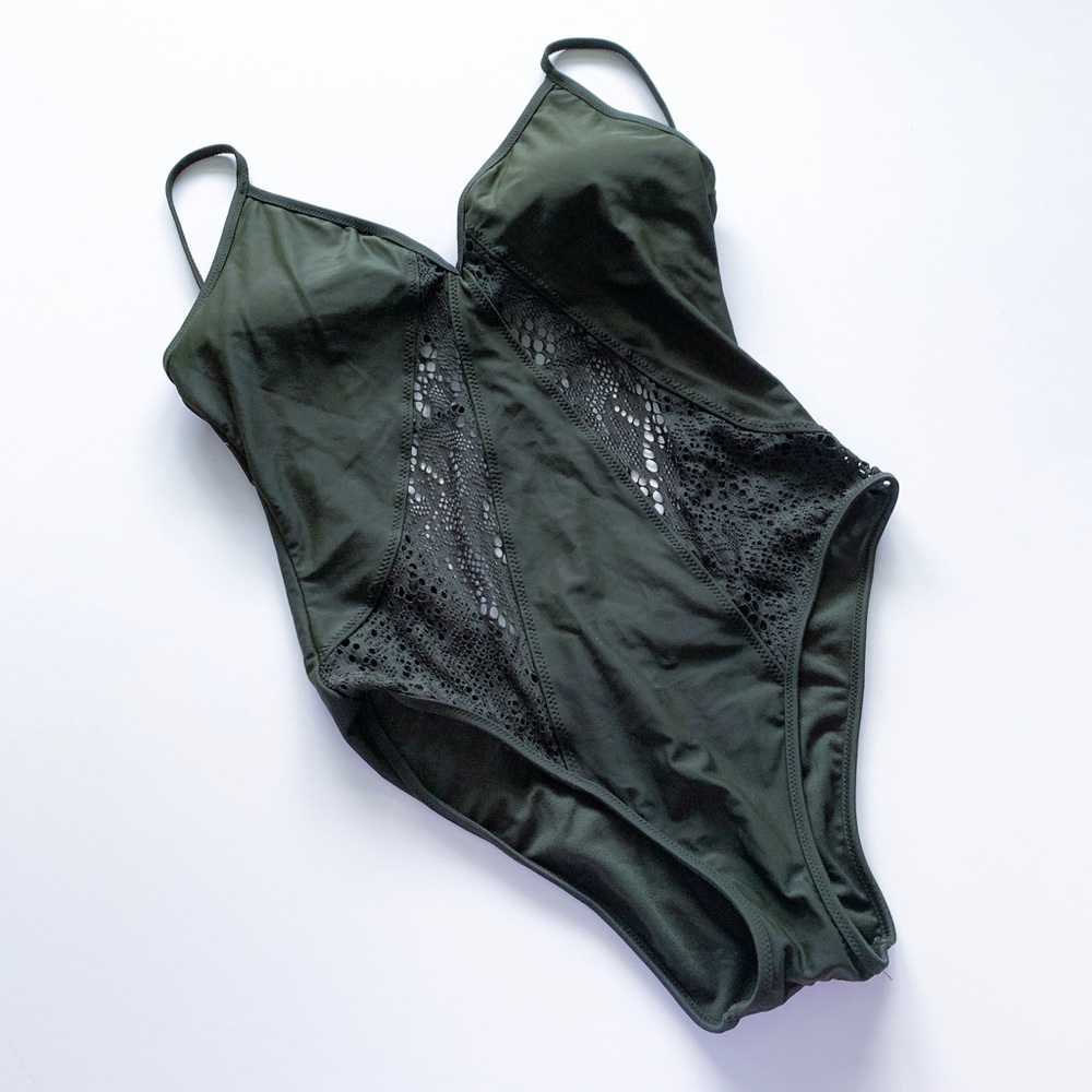 Green Crochet Target Bathing Suit Size Large